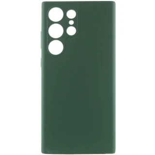 Чехол Silicone Case Lakshmi Premium з закритою камерою на Samsung Galaxy S23 Ultra — Зеленый / Cyprus Green