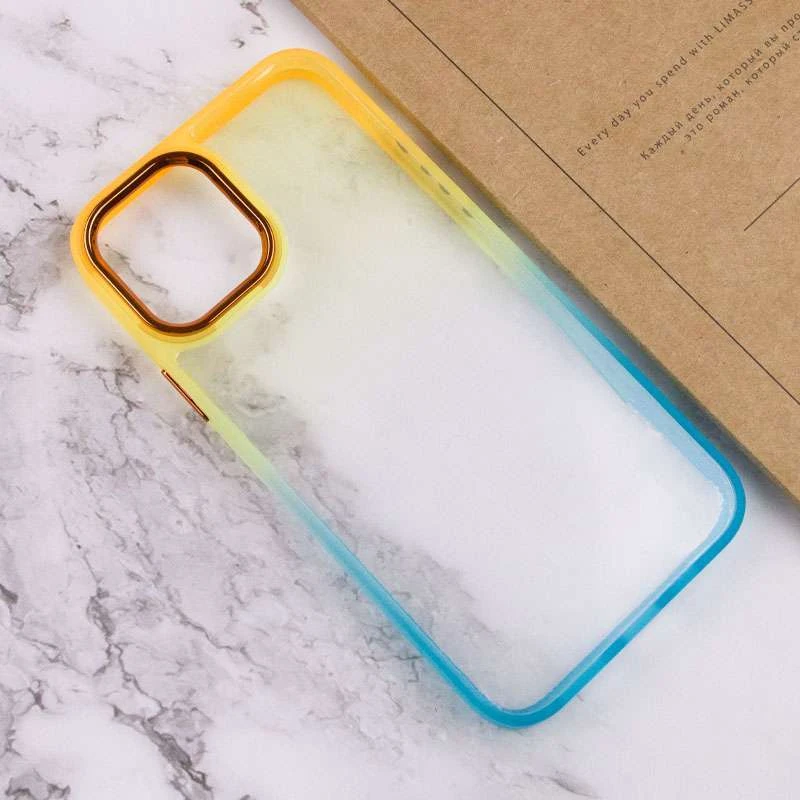 Силіконовий чохол фреш на Apple iPhone 11 Pro Max (6.5") – Бірюзовий / Помаранчевий. Фото 4 з 5