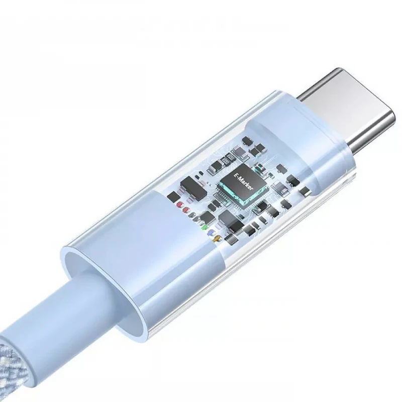 Дата кабель Baseus Gem Fast Charging Type-C to Type-C 100W (2m) (P10373000111-01) – Blue. Фото 3 з 6