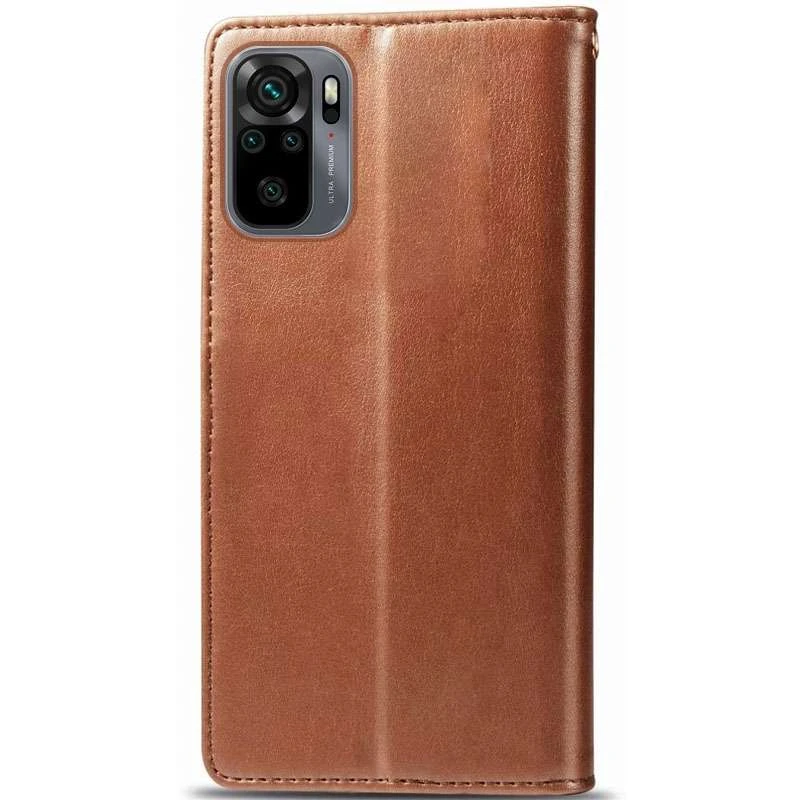 Чехол-книжка GETMAN Gallant  для Xiaomi Redmi Note 10 / Note 10s – Коричневый. Фото 4 из 5