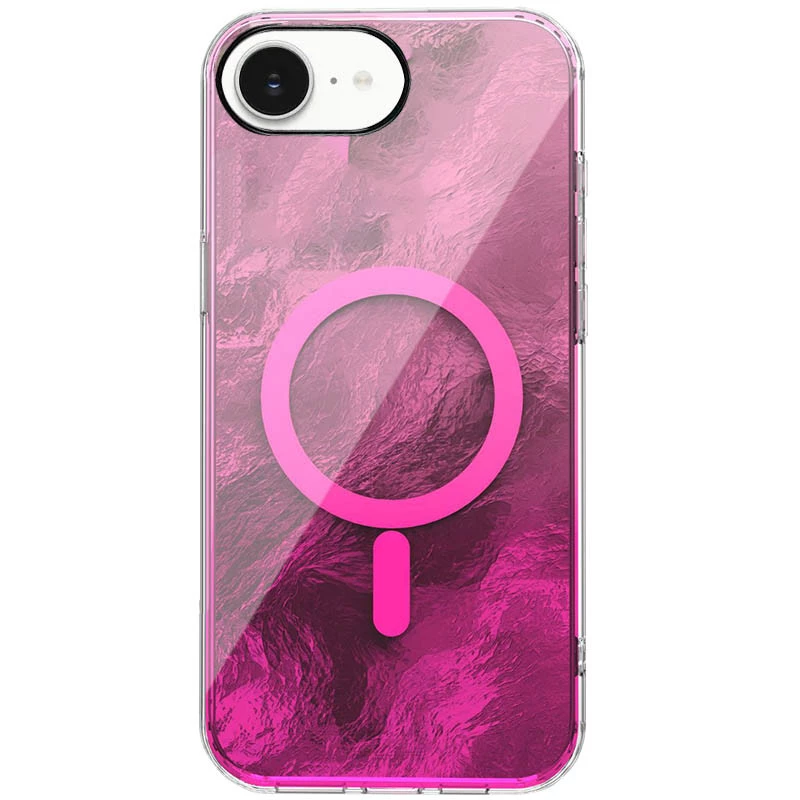 Силіконовий чохол Shiny Mountain (MagFit) для Apple iPhone 17e (6.1") – Pink. Фото 1 з 2