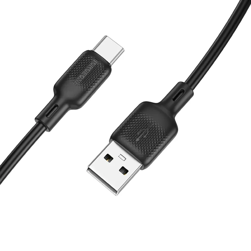 Дата кабель Borofone BX113 Lenny USB to Type-C 3A (1m) – Black. Фото 3 з 4