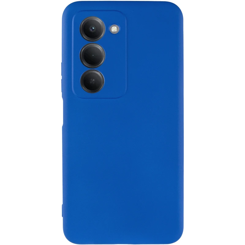 Цветной силиконовый чехол GETMAN с закрытой камерой на Xiaomi Redmi 15 (Global) – Синий / Royal blue. Фото 3 из 6
