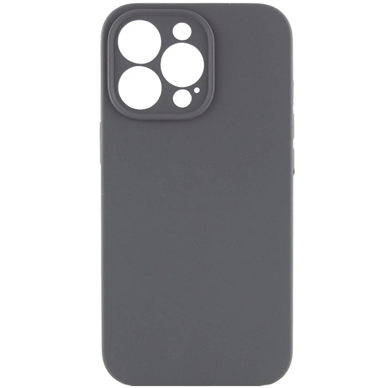 Чехол с закрытым низом Silicone Case для Apple iPhone 16 Pro – Серый / Dark Gray. Фото 1 из 14