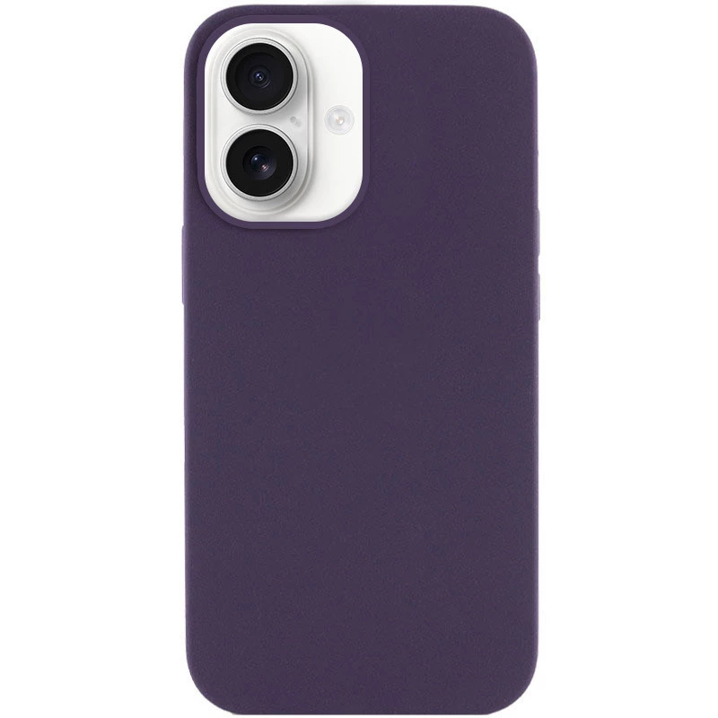 Чохол з закритим низом Silicone Case на Apple iPhone 16 – Фіолетовий / Elderberry. Фото 1 з 12