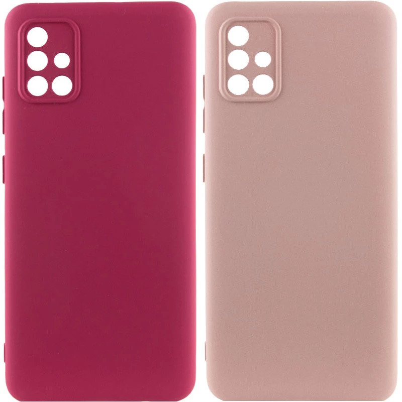 Цветной силиконовый чехол GETMAN с закрытой камерой на Samsung Galaxy A51 фото 1 из 2