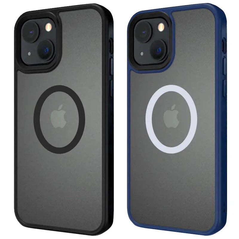 TPU+PC чехол Metal Buttons with Magnetic Fit для Apple iPhone 13 (6.1") фото 1 из 1