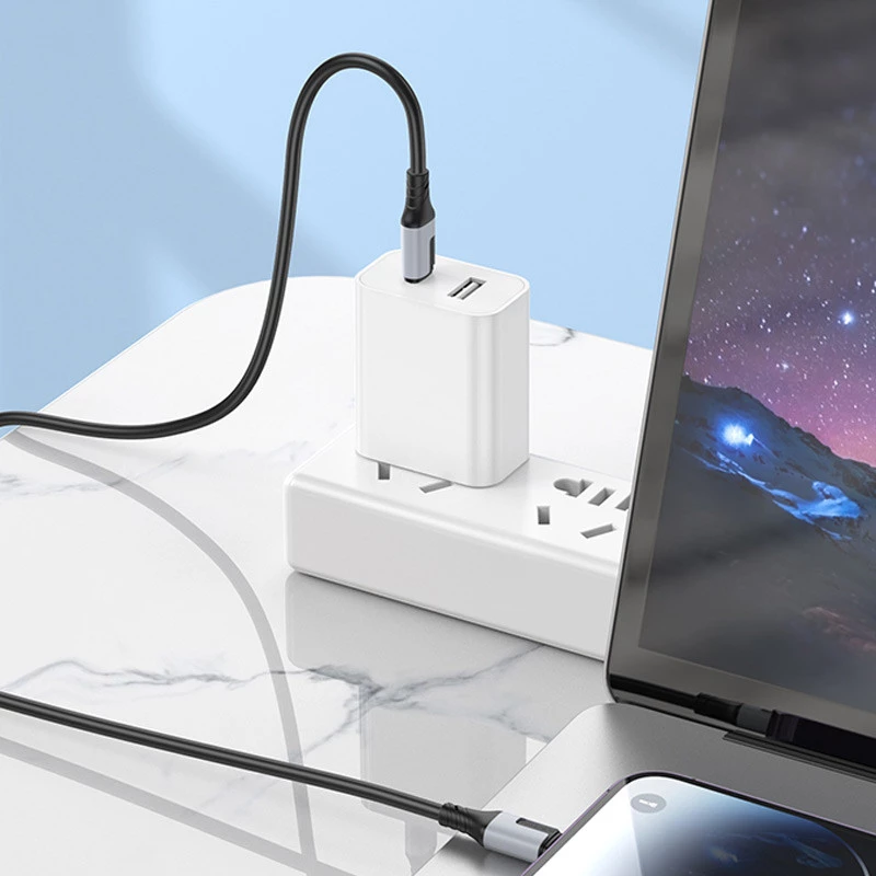 Дата кабель Borofone BX101 Creator 27W Type-C to Lightning (1m) – Black. Фото 5 з 6