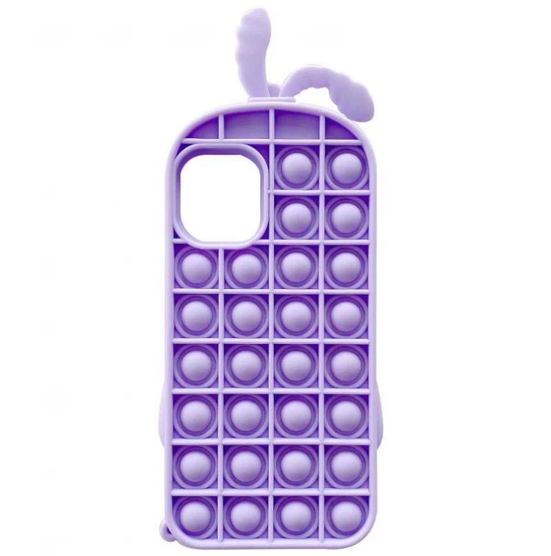 

Фігурний силіконовий 3D чохол-антистрес Pop it Зайченя на Apple iPhone 12 Pro Max (6.7")