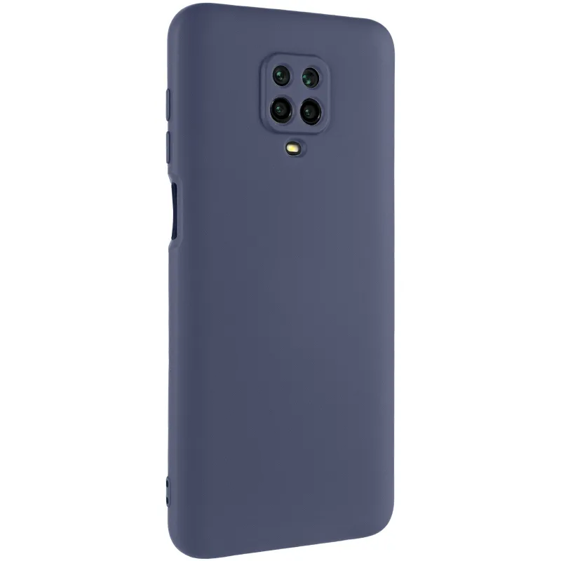 Цветной силиконовый чехол GETMAN с закрытой камерой на Xiaomi Redmi Note 9s / Note 9 Pro / Note 9 Pro Max – Синий / Midnight Blue. Фото 3 из 9