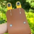Кожаный футляр Briefcase для наушников AirPods 1/2 – Brown / Yellow. Фото 5 из 5