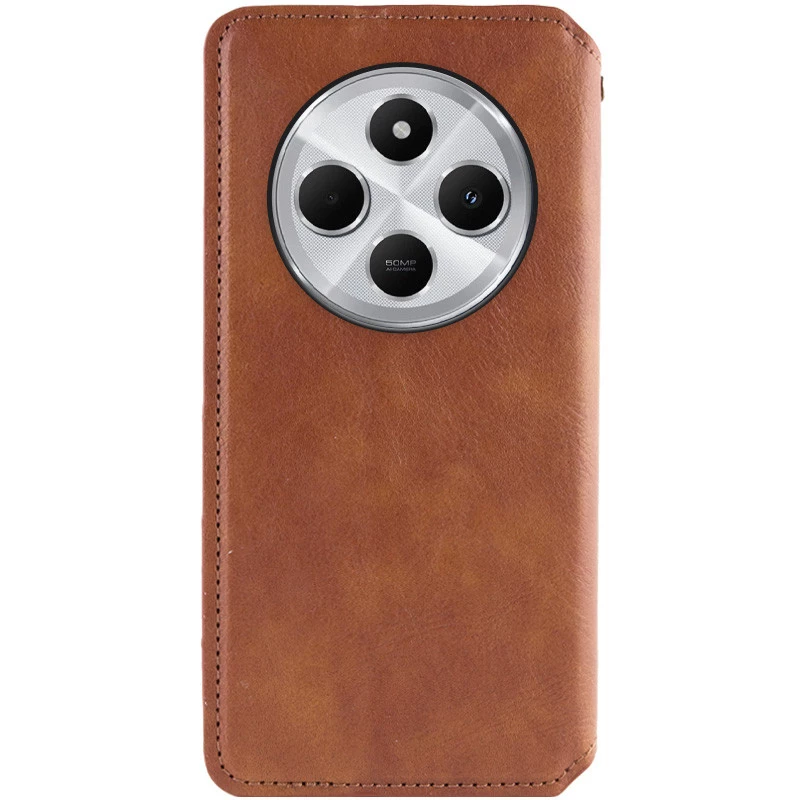 Чохол книжка GETMAN кубик для Xiaomi Redmi 14C / Poco C75 – Коричневий. Фото 2 з 6