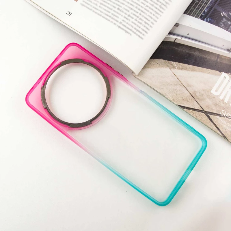 Силіконовий чохол фреш на Xiaomi Redmi A3 – Бірюзовий / Рожевий. Фото 6 з 9