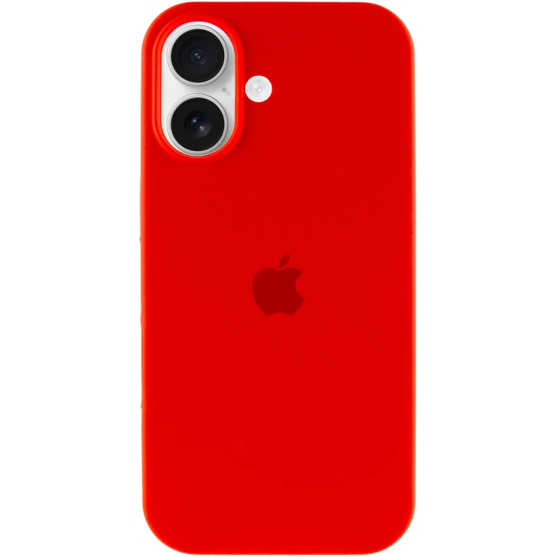 Чехол Silicone Case с закрытым низом для Apple iPhone 17 (6.3") – Красный / Red. Фото 3 из 6