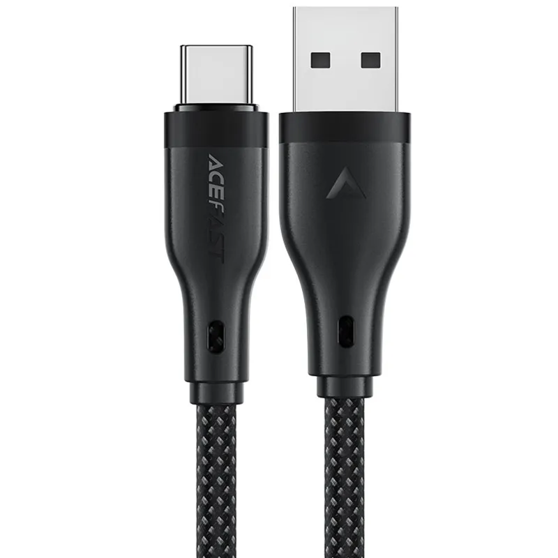 Дата кабель Acefast C8-04 USB to Type-C 3A (1.2m) – Black. Фото 1 из 5