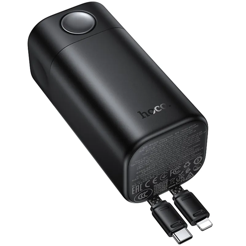 Портативное ЗУ Power Bank Hoco Q59 Chispeante PD65W with cables 20000 mAh – Black. Фото 7 из 7