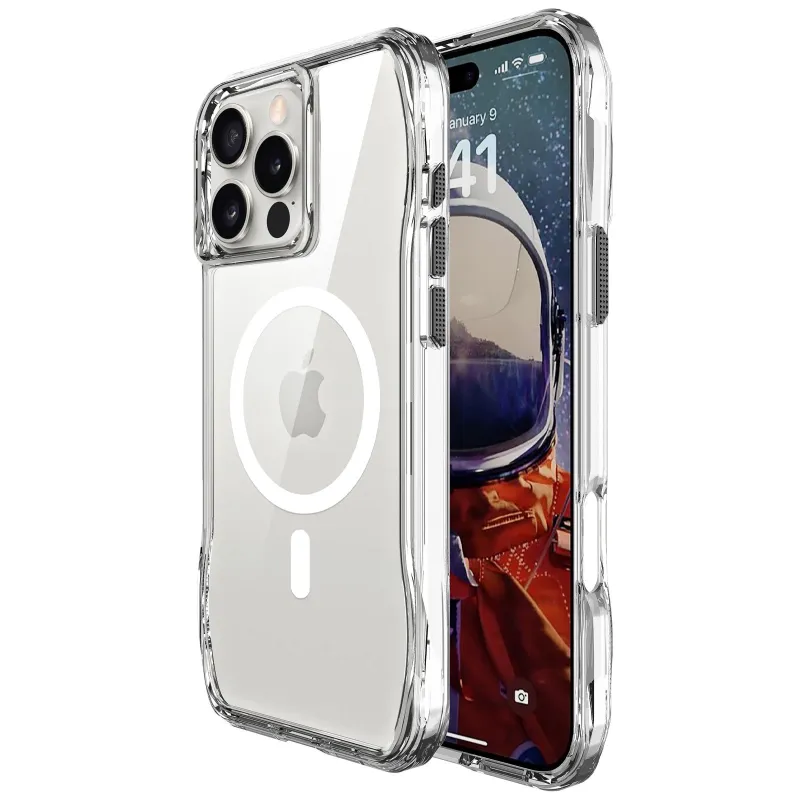 Чохол TPU Space Octagon with Magnetic Fit для Apple iPhone 16 Pro Max – Clear. Фото 2 з 5