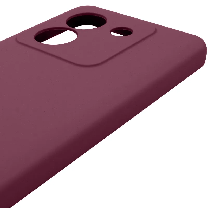Чехол Silicone Case Lakshmi Premium з закритою камерою на Xiaomi Poco M7 pro 5G – Бордовый / Plum. Фото 5 из 6
