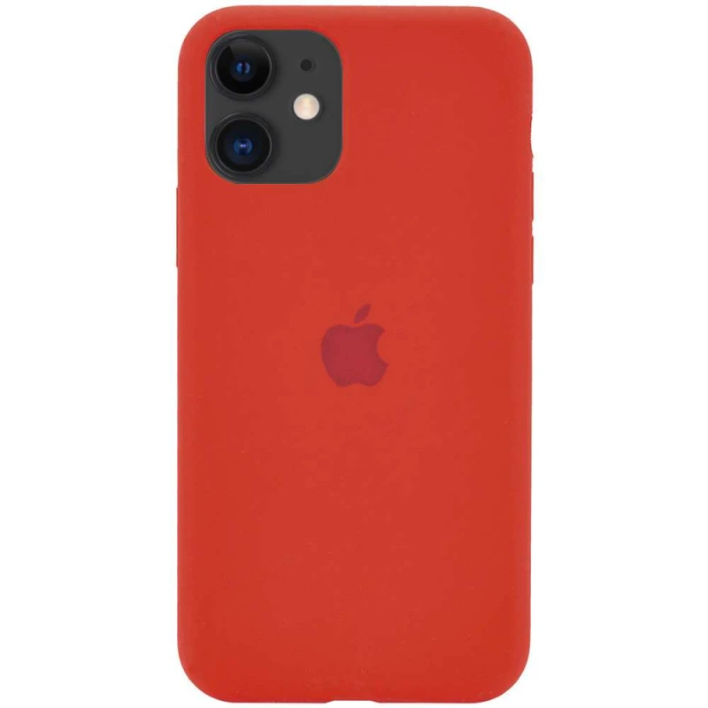 

Чехол Silicone Case с закрытым низом для Apple iPhone 11 (6.1") (Красный / Dark Red), Червоний / dark red