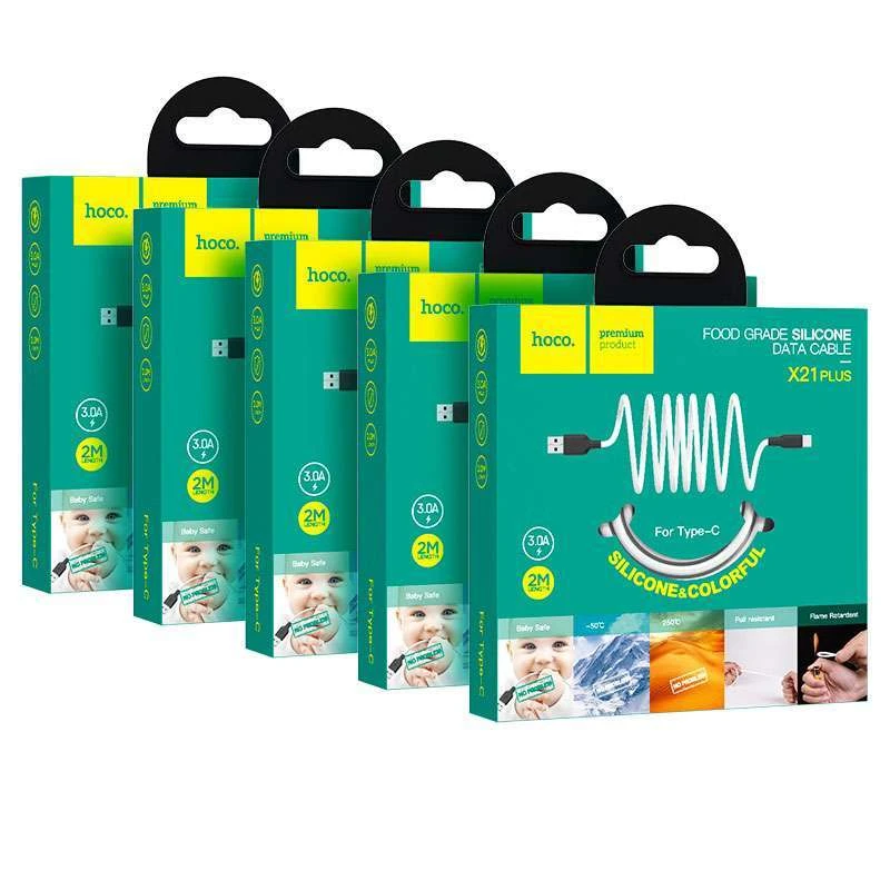 Дата кабель Hoco X21 Plus Silicone Type-C Cable (2m) фото 2 з 2