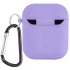Силіконовий футляр з мікрофіброю для навушників Airpods 1/2 – Бузковий / Dasheen. Фото 2 з 2