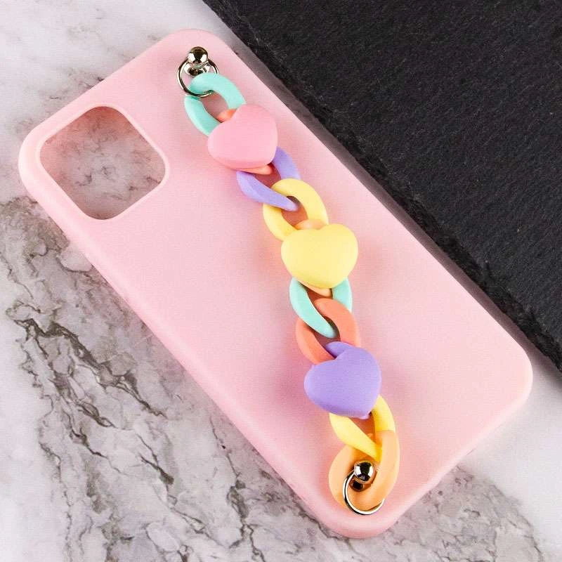 Чохол Heart з ланцюгом на Apple iPhone 13 Pro Max (6.7") – Pink Sand. Фото 3 з 4