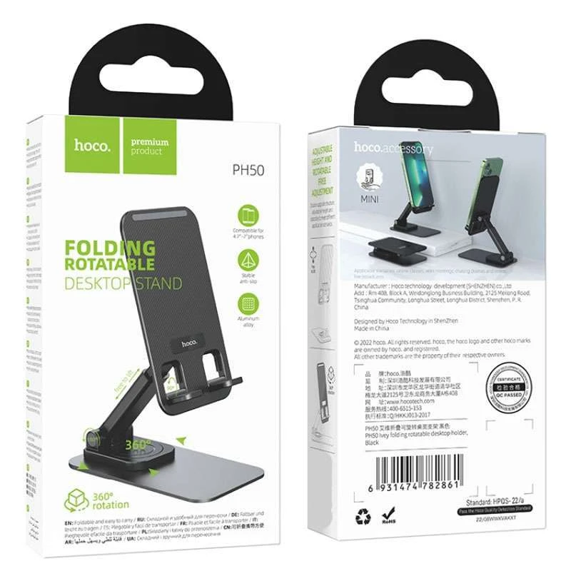 Держатель настольный Hoco PH50 – Black. Фото 6 из 7