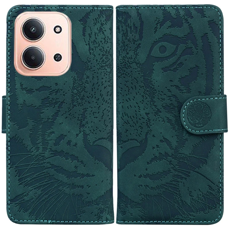 Шкіряний чохол-книжка Tiger для Xiaomi Redmi 15C (EU) – Green. Фото 6 з 7