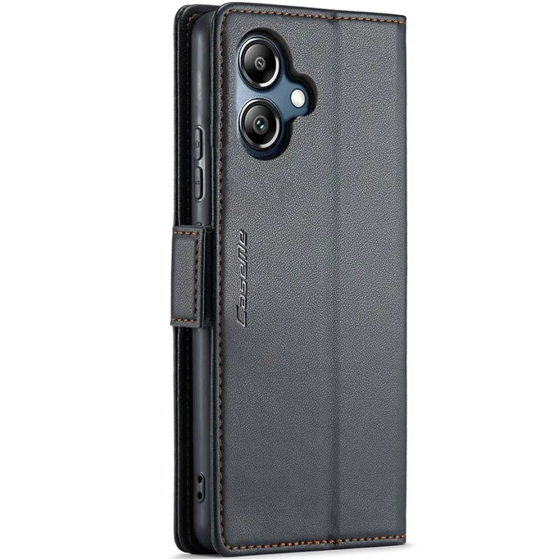 Шкіряний чохол-книжка CaseMe Nappa leather для Xiaomi Redmi Note 15 Pro 5G – Black. Фото 5 з 10
