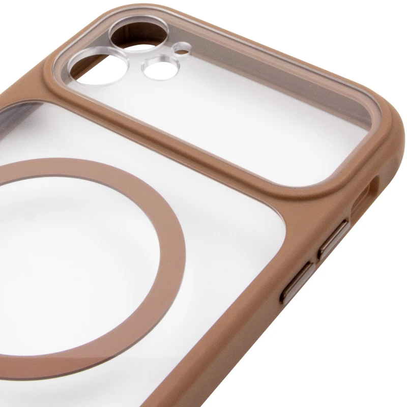 Чохол TPU GETMAN Moon Clear with MagSafe для Apple iPhone 12 (6.1") – Brown. Фото 6 з 6
