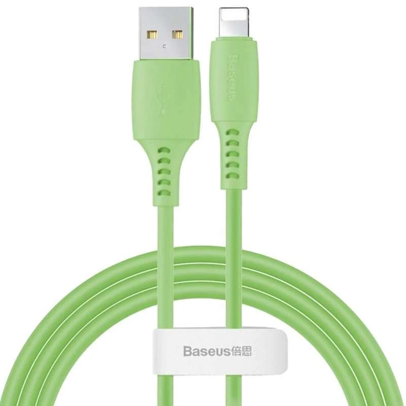 

Дата кабель Baseus Colourful USB to Lightning (2.4A) (1.2m) (Зеленый), Зелений