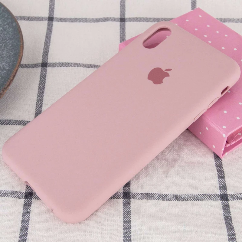 Чехол Silicone Case с закрытым низом для Apple iPhone XS Max (6.5") – Розовый / Pink Sand. Фото 2 из 3