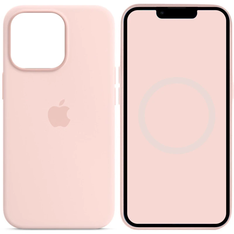 Чехол Silicone case (AAA) with Magsafe and Animation для Apple iPhone 14 Pro Max (6.7") – Розовый / Chalk Pink. Фото 1 из 3