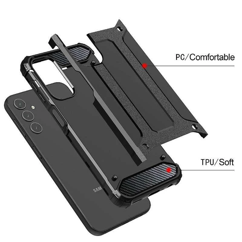 Протиударний чохол з посиленими кутами Immortal на Samsung Galaxy A24 4G – Чорний. Фото 5 з 6