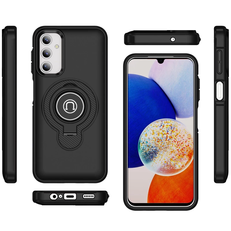 TPU+Textured PC Magnet для Samsung Galaxy A14 4G/5G – Black. Фото 3 з 4