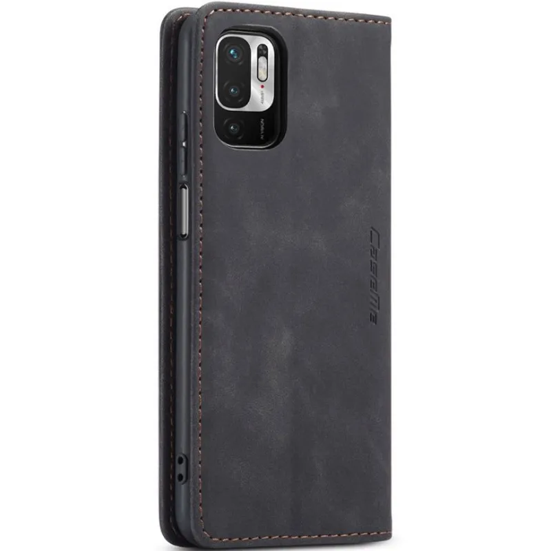 Шкіряний чохол-книжка CaseMe Velvet Nubuck для Xiaomi Redmi Note 10 / Note 10s – Black. Фото 5 з 5