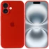 Чехол Silicone Case с защитой камеры для Apple iPhone 16 – Красный / Red. Фото 6 из 8