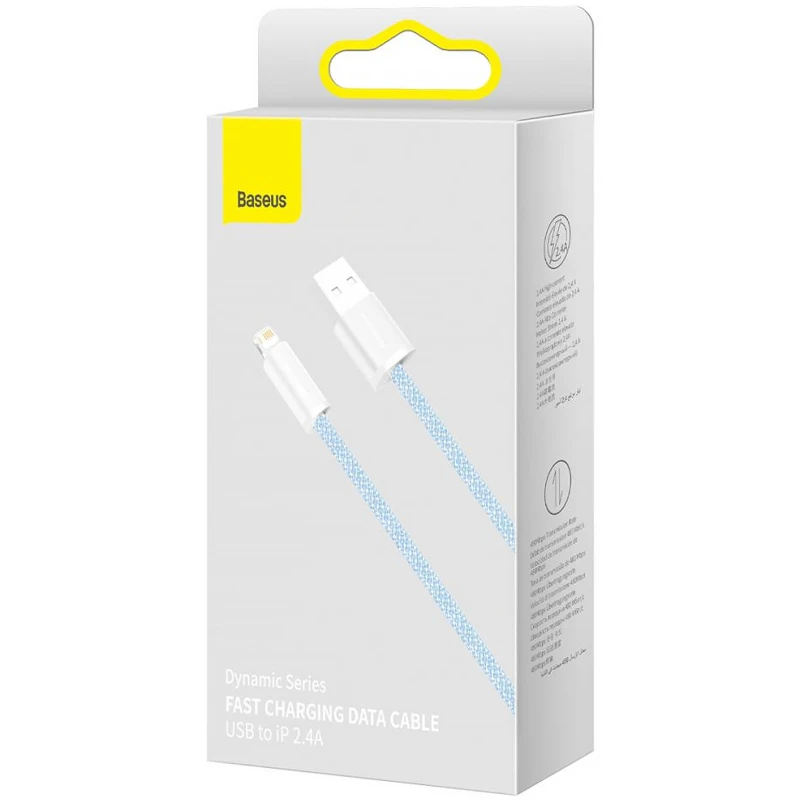 Дата кабель Baseus Dynamic Series USB to Lightning 2.4A (2m) (CALD00050) – Blue. Фото 5 з 5
