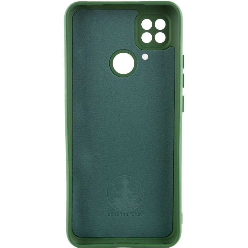 Чохол Silicone Case Lakshmi Plus з закритою камерою на Xiaomi Redmi 10C – Зелений / Dark green. Фото 2 з 3