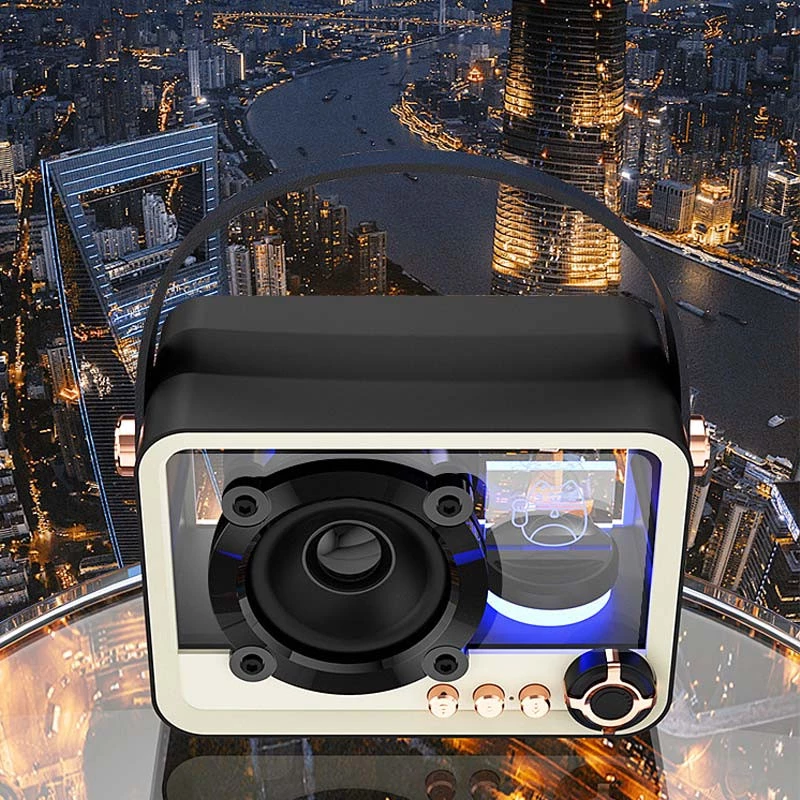 Bluetooth колонка QD05 Retro Style – Black. Фото 5 з 7