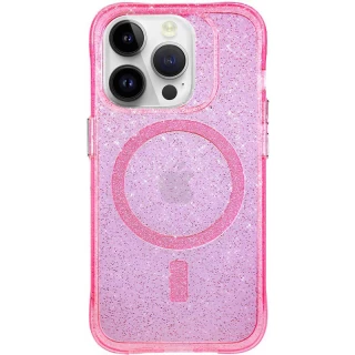Зоряний чохол з MagSafe на Apple iPhone 15 Pro (6.1") — Pink