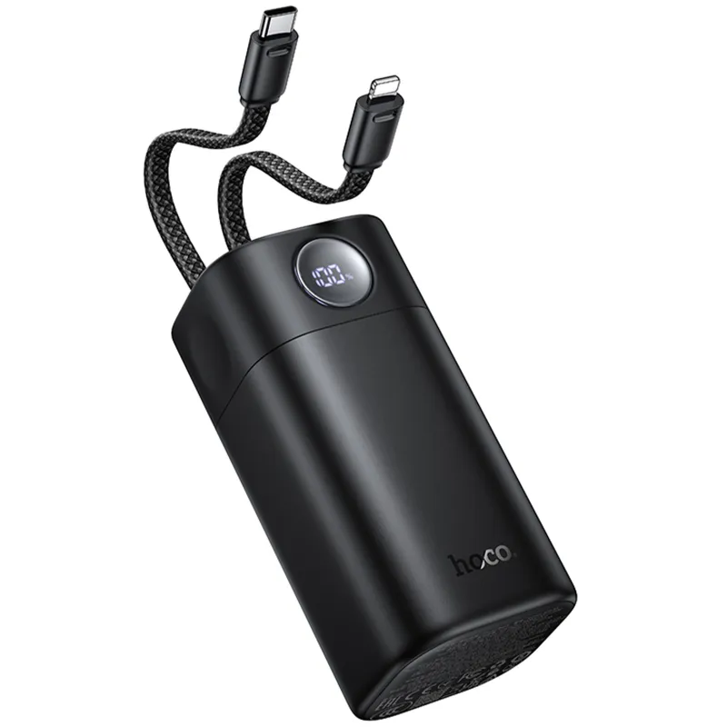 Портативное ЗУ Power Bank Hoco Q59 Chispeante PD65W with cables 20000 mAh – Black. Фото 4 из 7