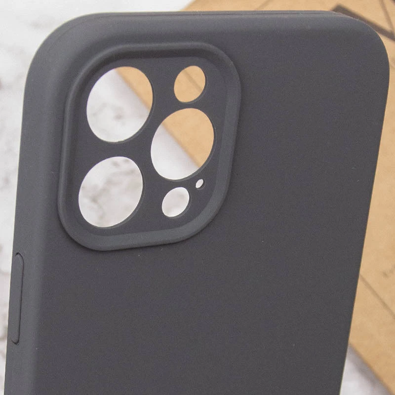 Чохол Silk Full Camera Protective (AA) NO LOGO для Apple iPhone 12 Pro (6.1") – Сірий / Dark Gray. Фото 6 з 6