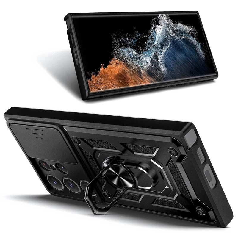 Протиударний чохол Serge Ring з захистом камери на Samsung Galaxy S24 Ultra – Чорний. Фото 3 з 7