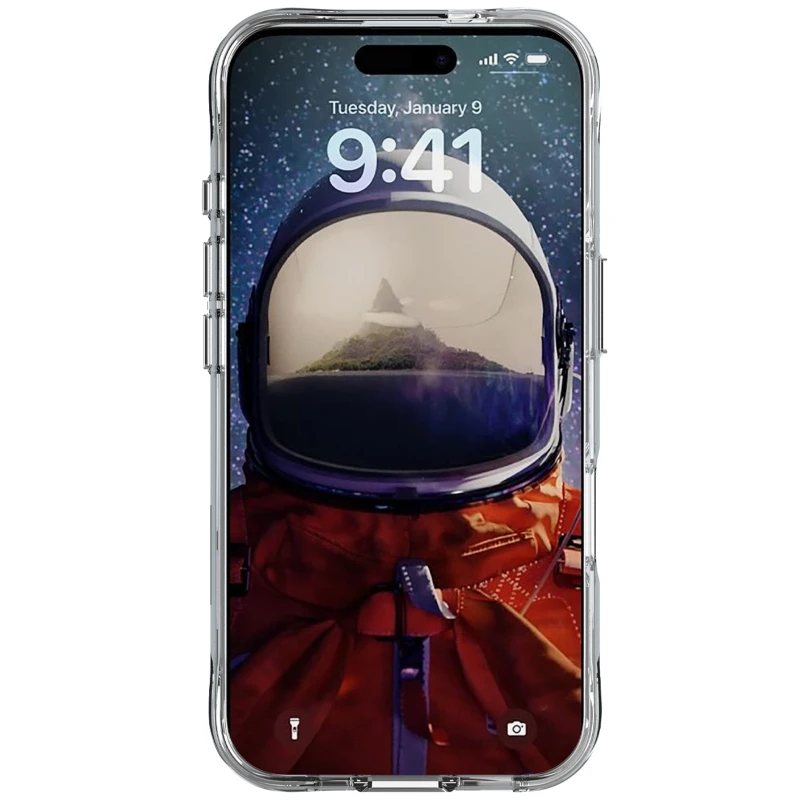 TPU+PC чохол Space Pure Rainbow Magsafe для Apple iPhone 17 (6.3") – Blue. Фото 3 з 3