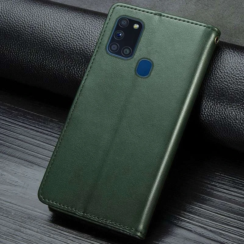 Чехол-книжка GETMAN Gallant  для Samsung Galaxy A21s – Зеленый. Фото 4 из 4