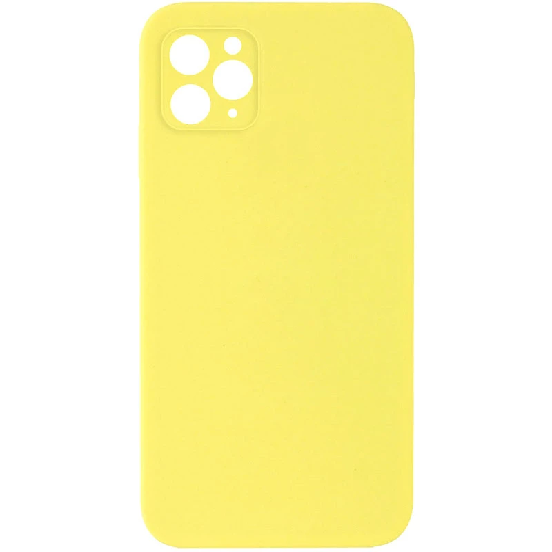 Чехол Silicone Case Square L с защитой камеры для Apple iPhone 11 Pro Max (6.5") – Желтый / Yellow. Фото 1 из 1