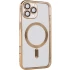 Хромовий TPU чохол з MagSafe на Apple iPhone 16 – Gold. Фото 1 з 5