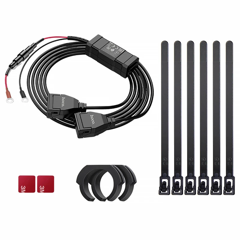 АЗУ Hoco Z45A 2.4A для мотоцикла (2USB-A) – Black. Фото 4 из 5