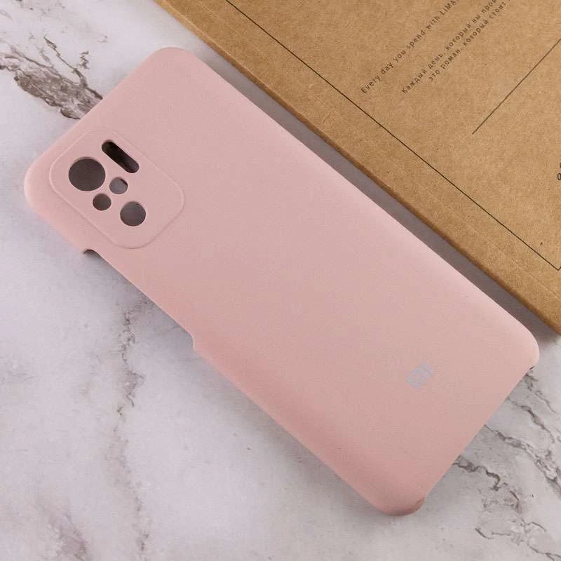 Чохол Silicone Case Premium з закритим низом та захистом камери на Xiaomi Redmi Note 10 / Note 10s – Рожевий / Pink Sand. Фото 4 з 4